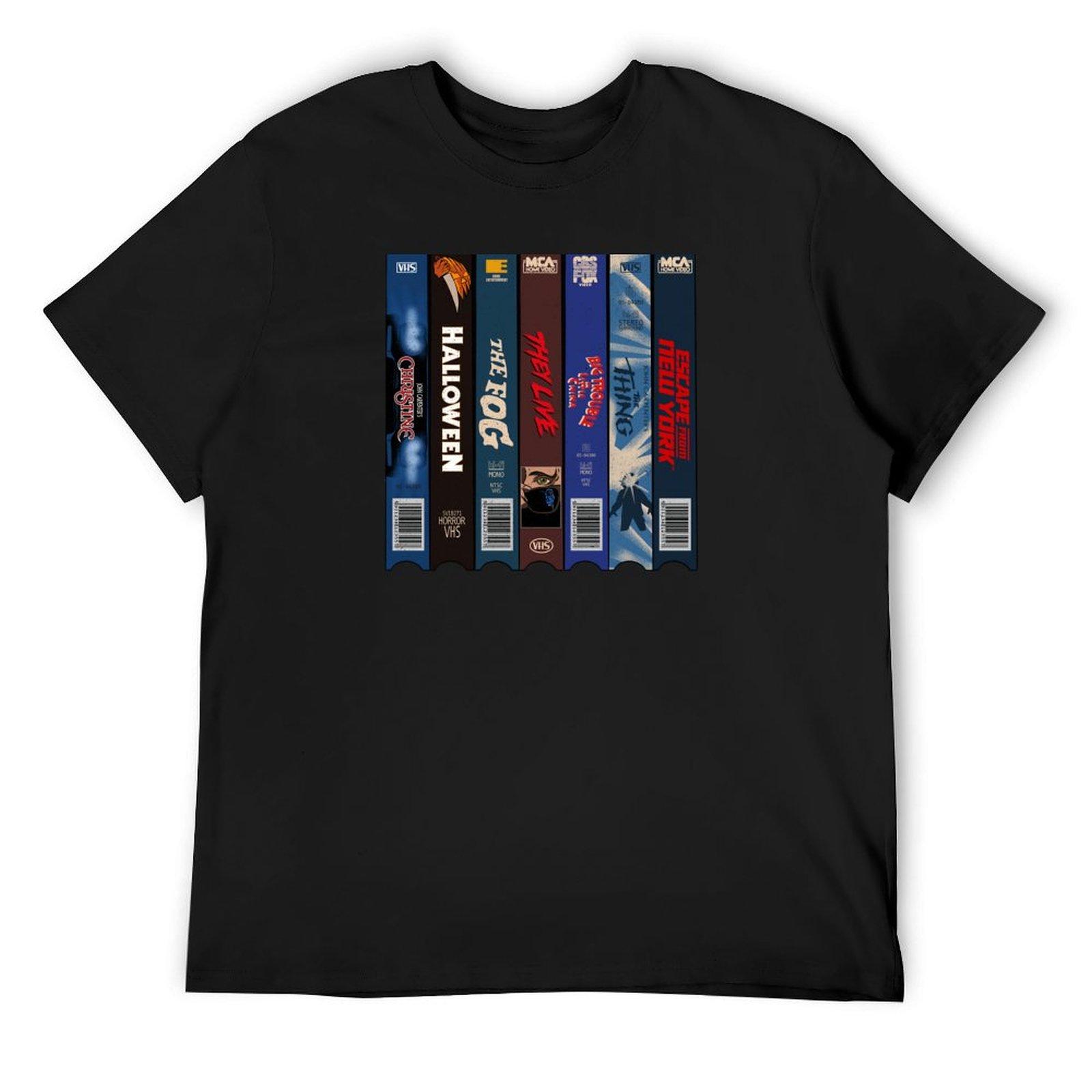 

John Carpenter Vhs T-Shirt cotton graphic tees shirts graphic tee Men s cotton t-shirt 4XL