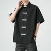 Korean Style Men's Thick Cotton Jacket - Loose, Warm, Stand-up Collar, Plus Size for Autumn & Winter