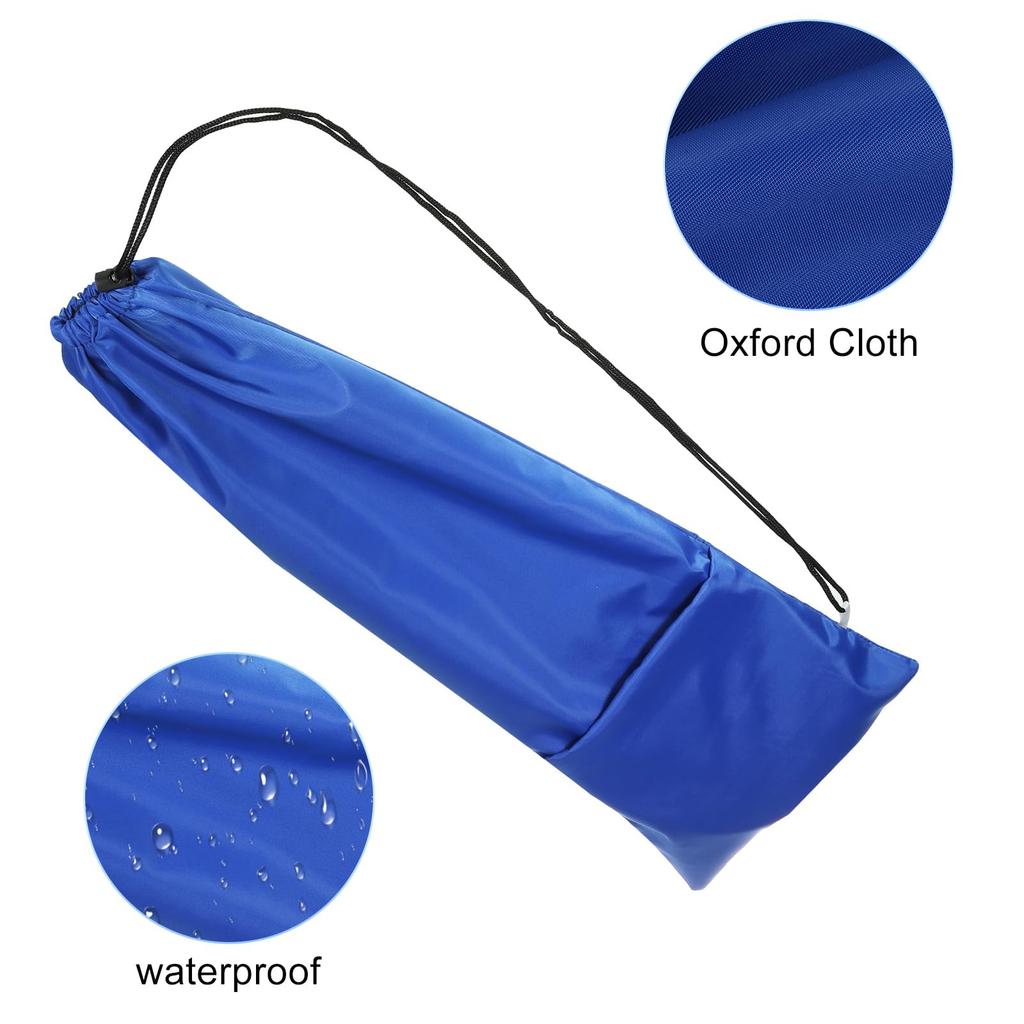 PATIKIL Badminton Racket Cover Waterproof Oxford Badminton Racket Pouch with Zipper Pocket and Drawstring Shoulder Blue Bag, Strap, Lightweight,