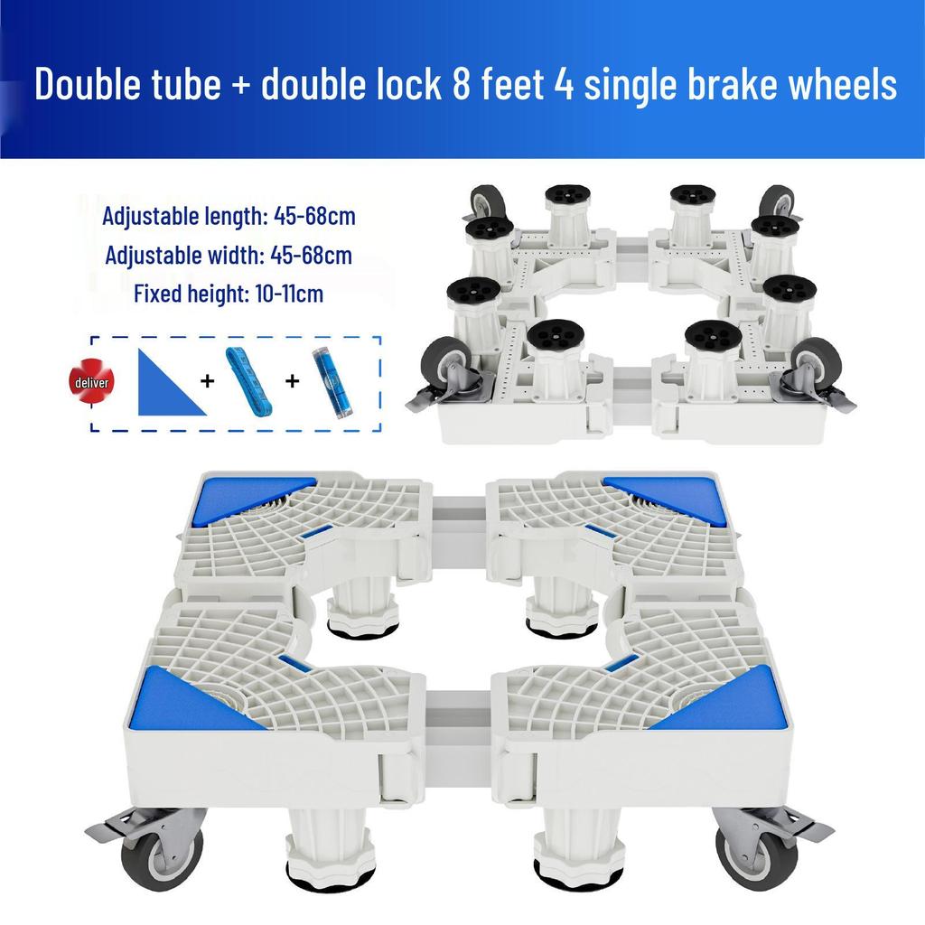 Adjustable Moisture-Proof Washing Machine Stand with Drum Impeller