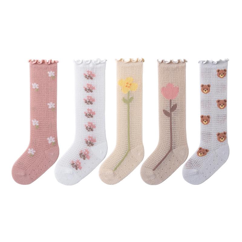 2023 Summer Baby Knee-High Mesh Socks: Anti-Mosquito, Airy, Over-the-Knee Design for Newborns