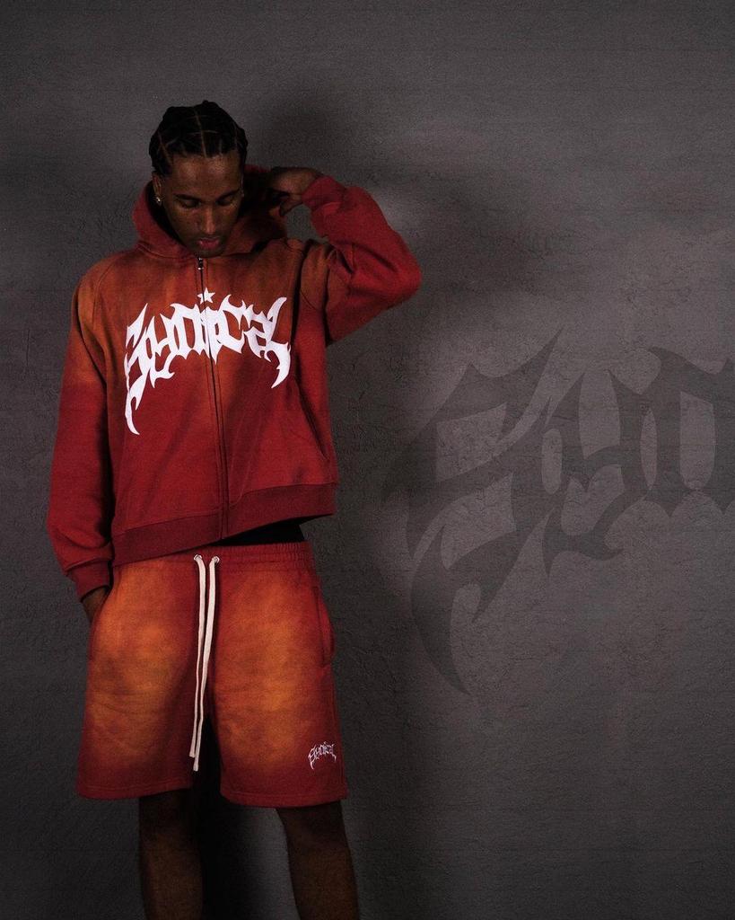 2024 Men's Gothic Star Print Retro Zip-Up Hoodie