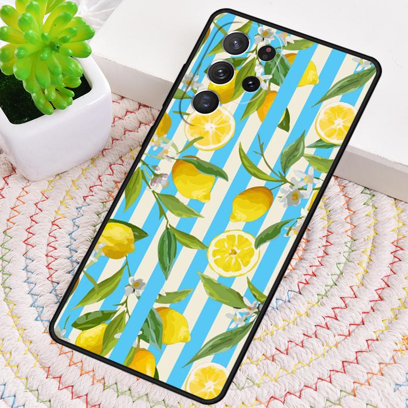 כיסוי טלפון קיץ טרופי פירות לימון TPU רך עבור Samsung Galaxy note 10 pro S26 S25 S24 S23 S22 Ultra Plus S21 FE S20