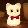 Silicone Night Light Soft Glow Dimmable Touch Control Cute Cat Shape USB Rechargeable Nursing Light LED Night Lamp