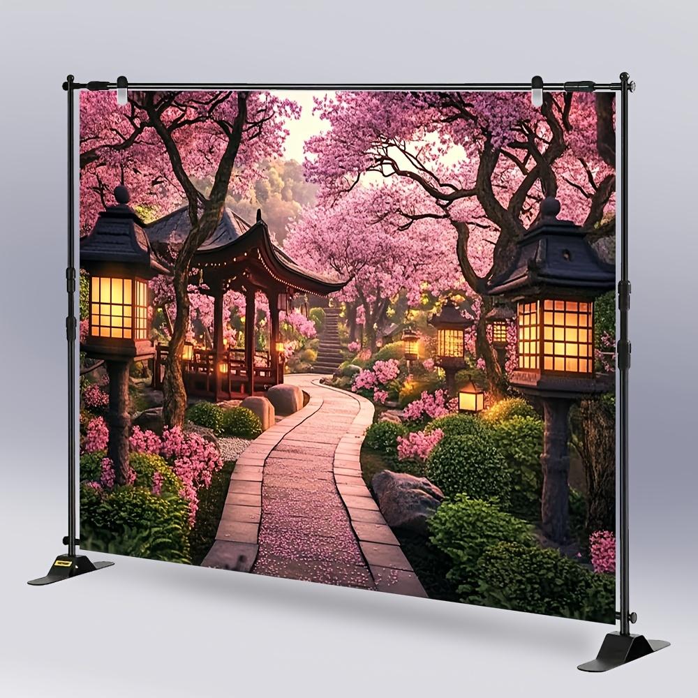 Kirschblütengarten Wandteppich Perfekt für die Heimdekoration Fügt Ihrem Wohnraum einen Hauch von Gelassenheit und natürlicher Schönheit hinzu