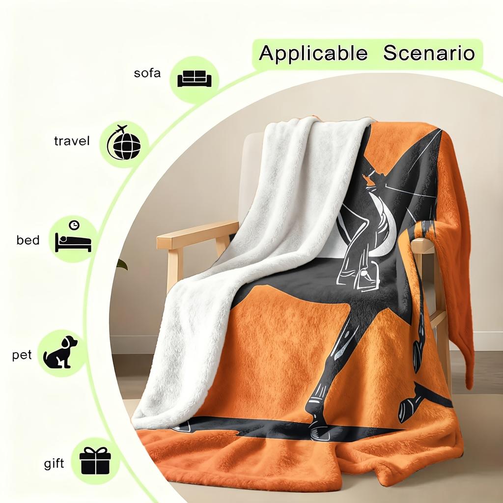Horse Riding Fleece Blanket Equestrian Print Throw Soft Warm All Season Bedding Home Decor Gift For Horse Lovers