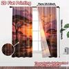 2pcs, 2D FLAT PRINTING Curtains (Without Rod) Savanna Sunset(1) Chic Curtains Versatile Polyester Curtains Decorations