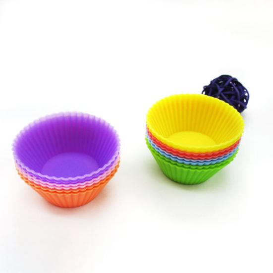 12 Stück Silikon-Kuchenform Muffin Schokoladen-Cupcake-Formen Wiederverwendbare Backform Tasse