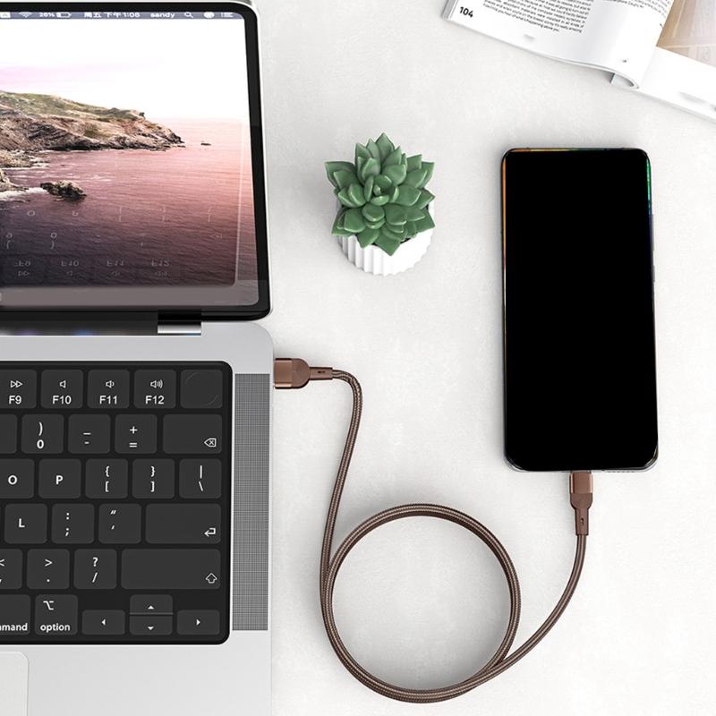 1m/2m USB A to Type-C Cord Charging Cable for 16 15 14 Type-C Data Cord 100W 6A Fast Charging Data Sync Cable