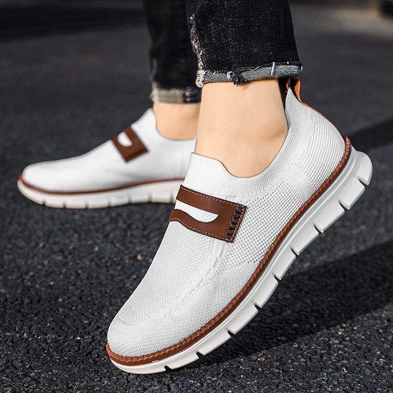 2025 neue Herren-Freizeitschuhe Fliegenstrick-Mesh Außenhandel Herrenschuhe leicht und atmungsaktiv Sportschuhe