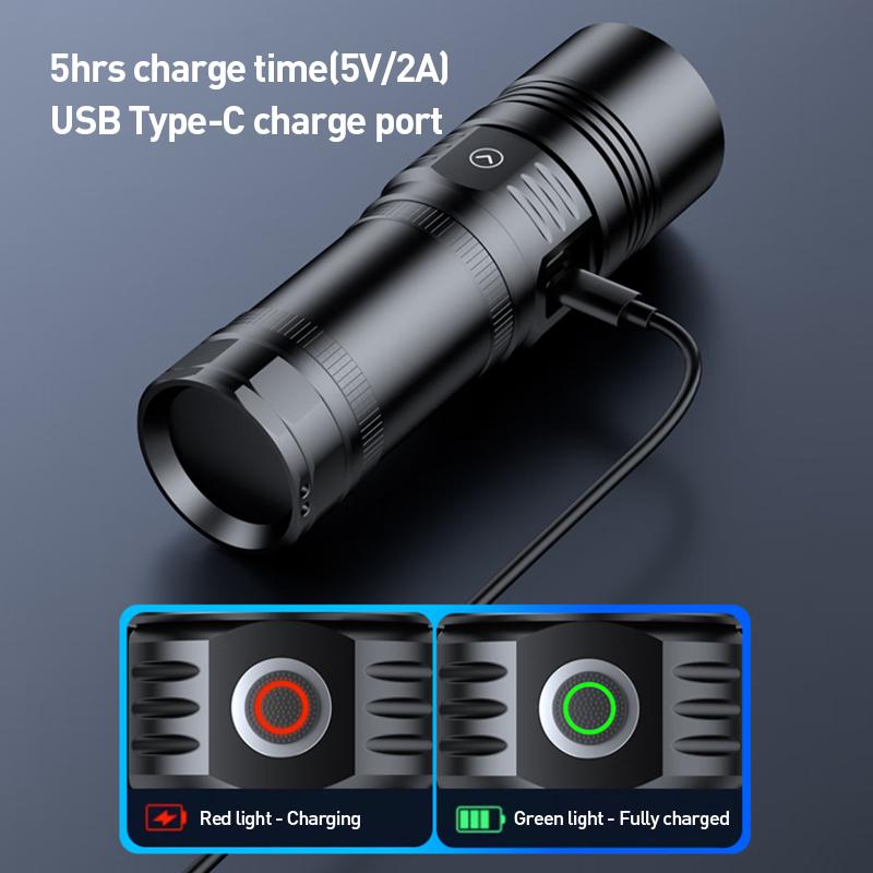 Philips Flashlight SFL5355 High-Power Zoom Flashlight - Bright LED Long Distance Torch