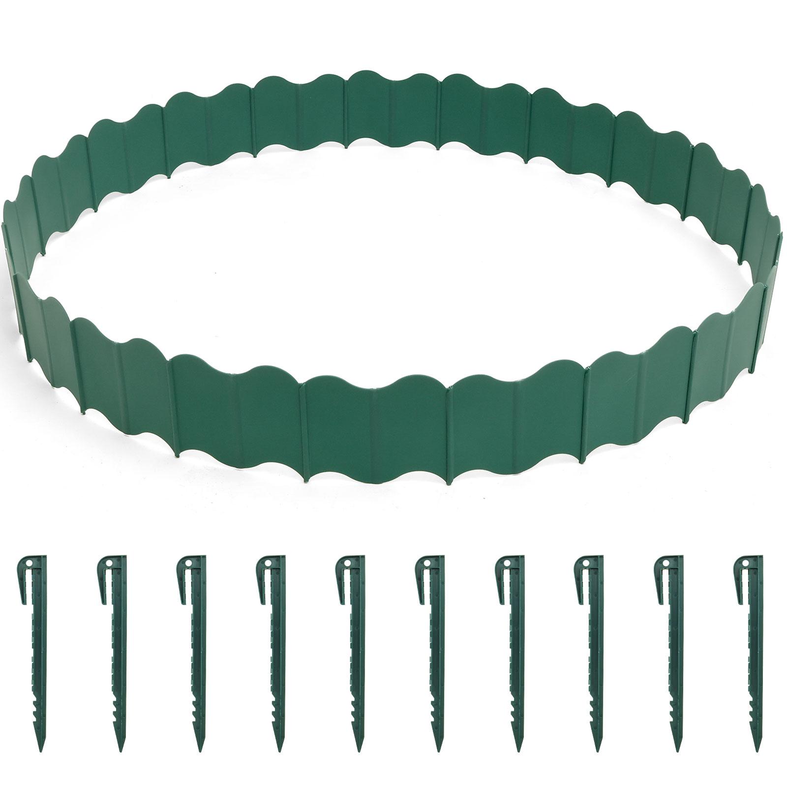 

20PCS Lawn Gardens Fences Kit Easy to Install Versatile Free Splicing Fence Corridor Decoration Stable Interlocking Landscaping зелений