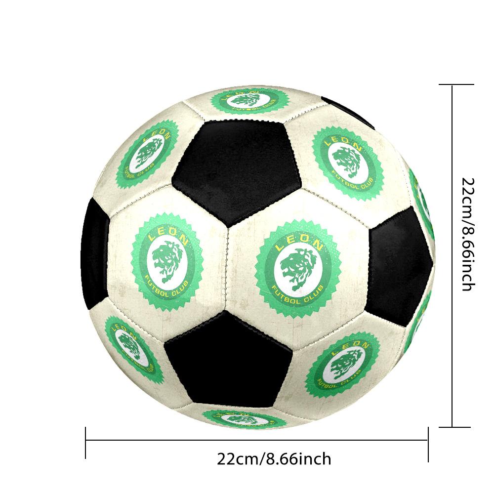 Club León Soccer Ball Colorful All Ages Machine Stitched PVC Competition Ready Durable High-Bounce.SIZE5