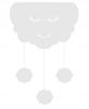 Decoration for a Child' Room, Pelmet with Pendants, CLOUD, White, 60x95