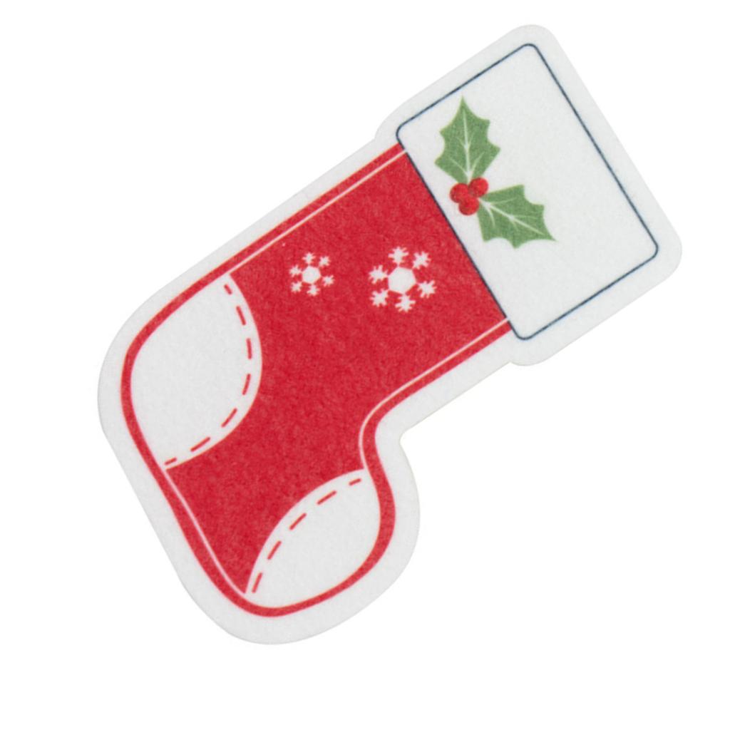 Cartoon Christmas Scrubber Fun Print Durable and Soft Sponge Rubs Perfect for Kitchen Cleaning