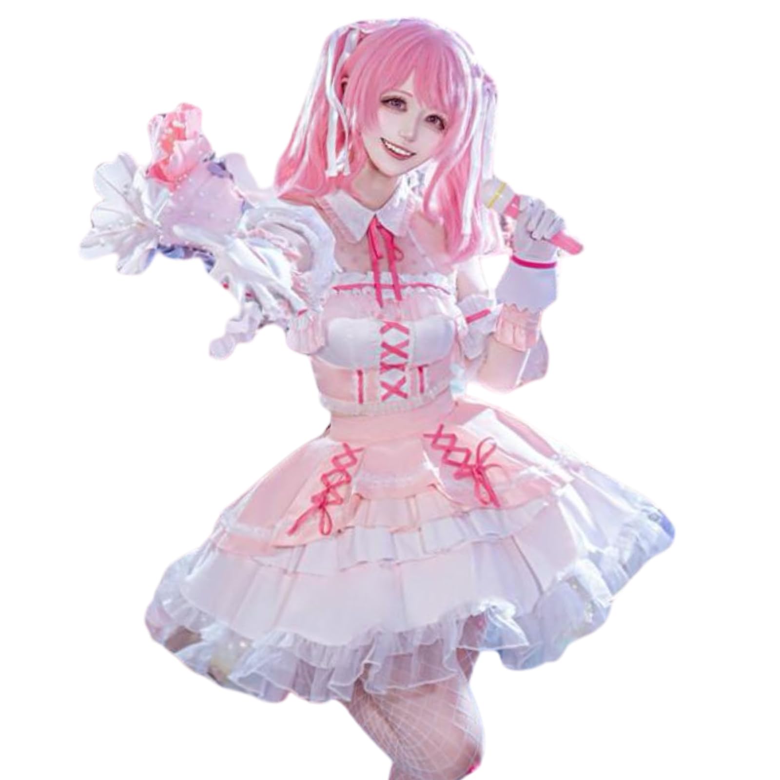 

BanG Aya Maruyama Косплей Хэллоуин Pastel Palettes 10-я годовщина [Milky Time] Dream! розовый