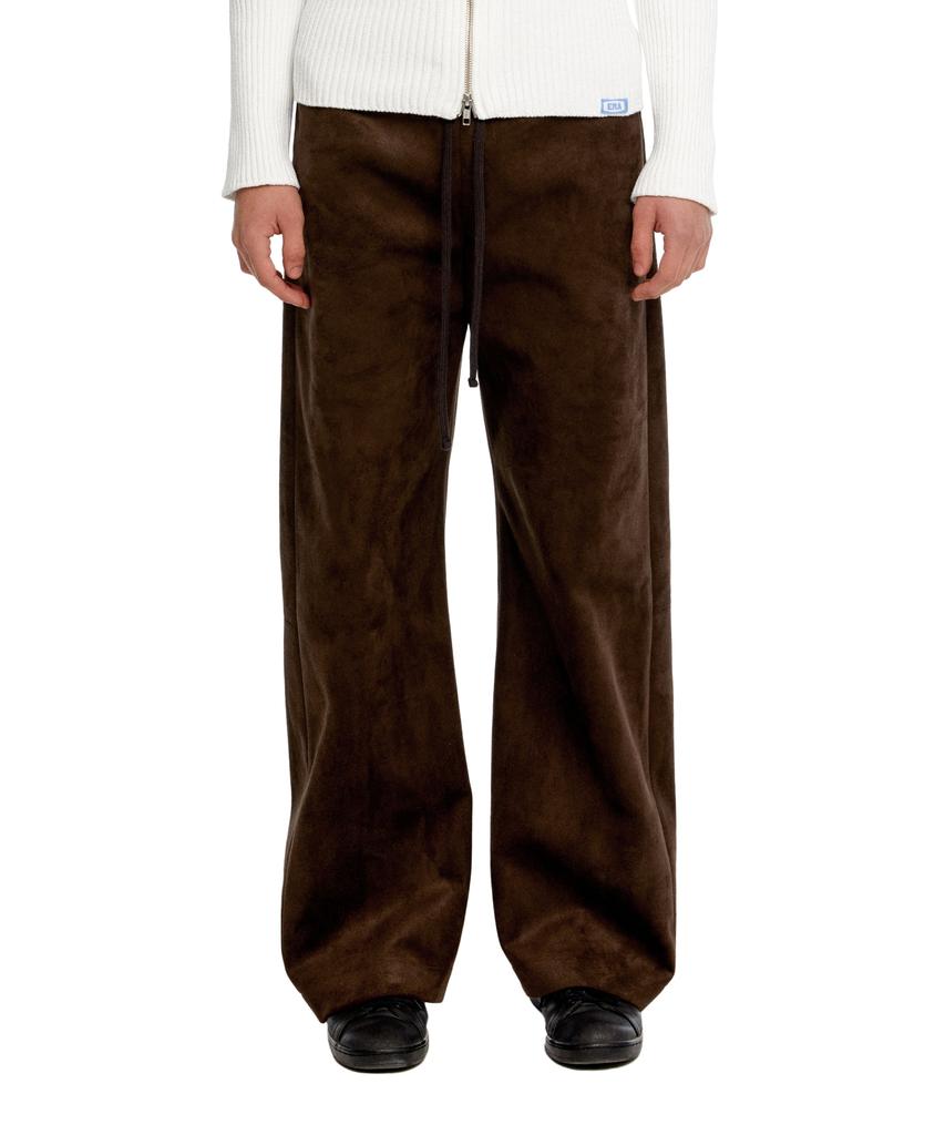 ERA Unisex Suede Effect Track Pants - Brown