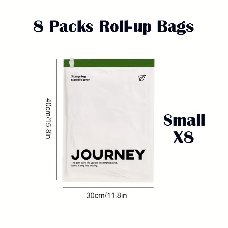 8pcs Hand-rolled Household Vacuum Compression Bag Luggage Special Travel Clothes Storage Bag Down Jacket Clothes Storage Bag