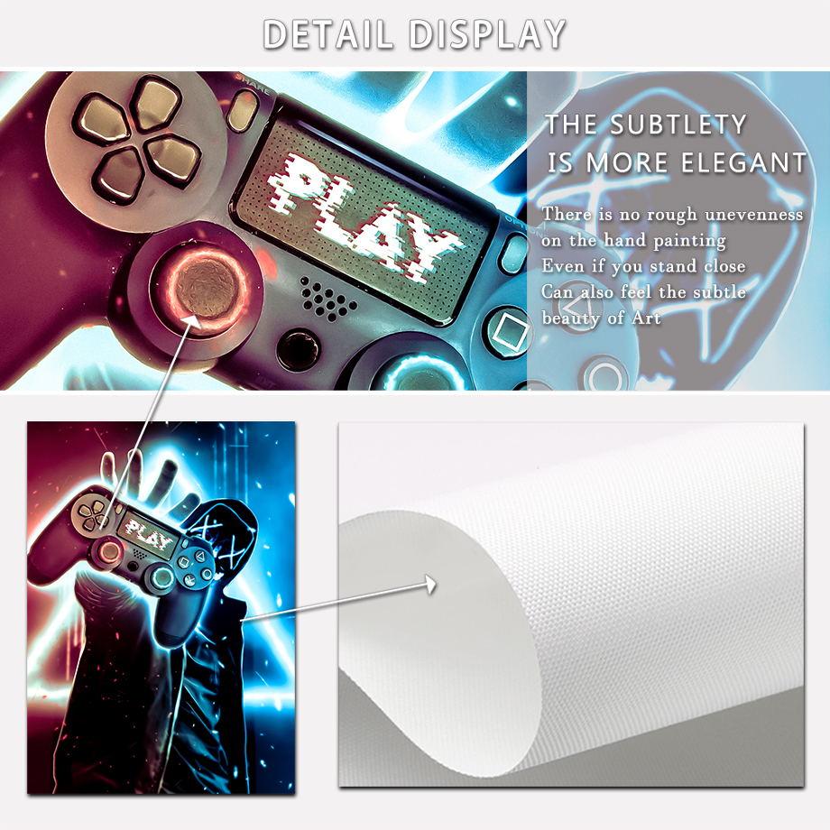 Colorful Video Game Gamer Wall Art Canvas Painting Nordic Posters And Prints Fashion Pictures For Teen Boy Bedroom Decor