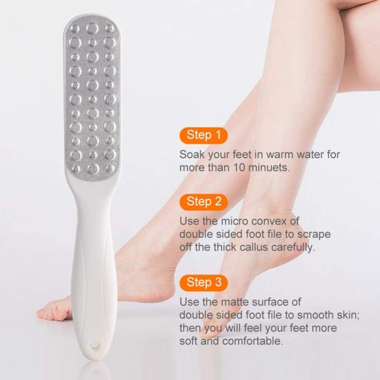 2Pcs Handheld Foot File Rasp Care Scrubber Exfoliating Remover Feet Dead Skin