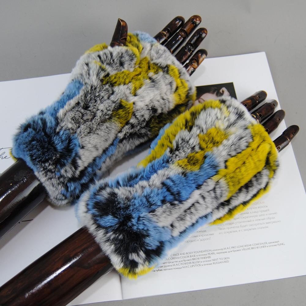 Winterhandschuhe aus echtem Pelz für Damen, warm, für den Außenbereich, 100 % echtes Rex-Kaninchenfell, dicke, natürliche, weiche Fäustlinge aus Rex-Kaninchenfell
