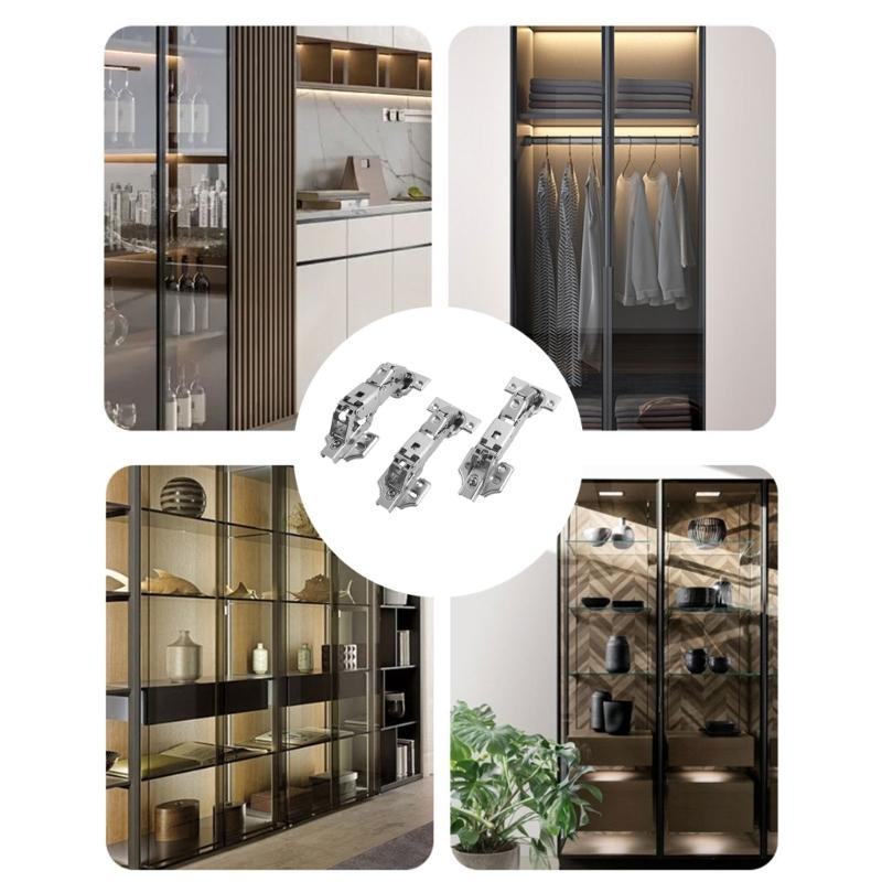 Verdeckte Küchenschranktürscharniere Soft-Close Möbelbeschläge Scharniere 125 Grad Dämpfungsscharniere Dämpfer Puffer