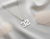 Dreamtimes Necklace with Number Sport Number Necklace Lucky Pendant Necklace With Number Personalize Pendant Jewelry Number