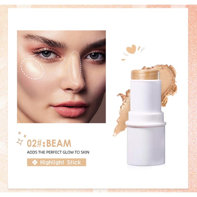 QIBEST Multifunctional Makeup Stick Highlighter Blush Stick Lipstick Highlighter Trimmer Stick
