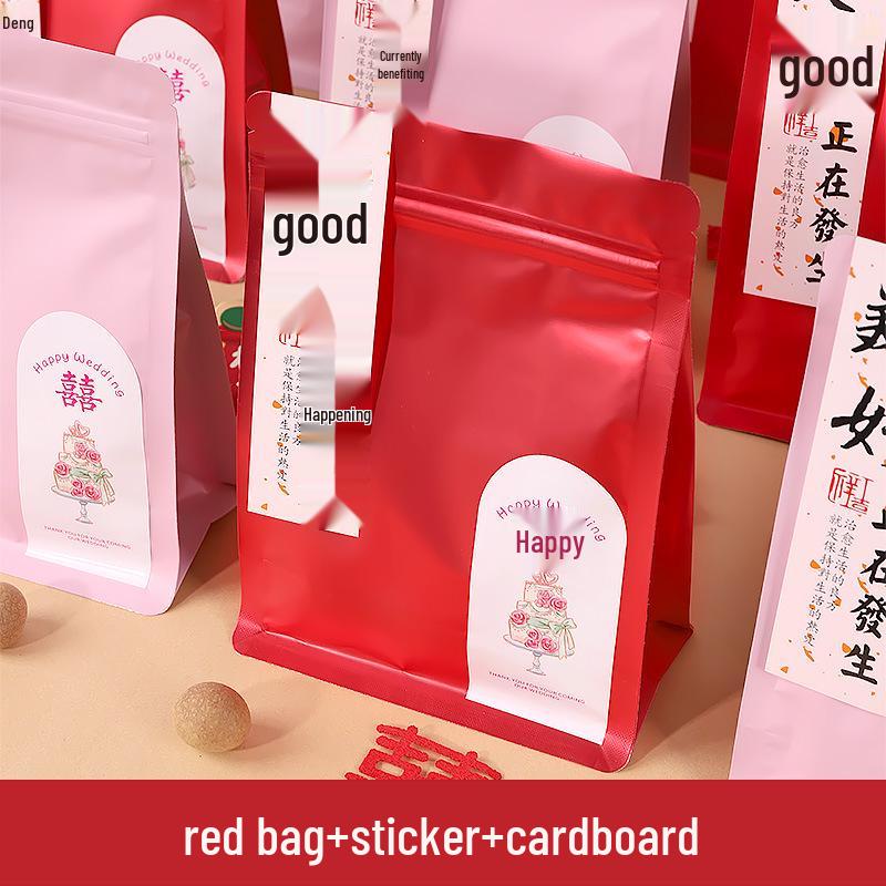 Self-Sealing Candy Bags for Weddings & Engagements with Matching Stickers & Cardstock