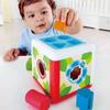 Jouet éducatif - hape - boite à forme cube - multicolore - pour bébé de 12 mois et plus