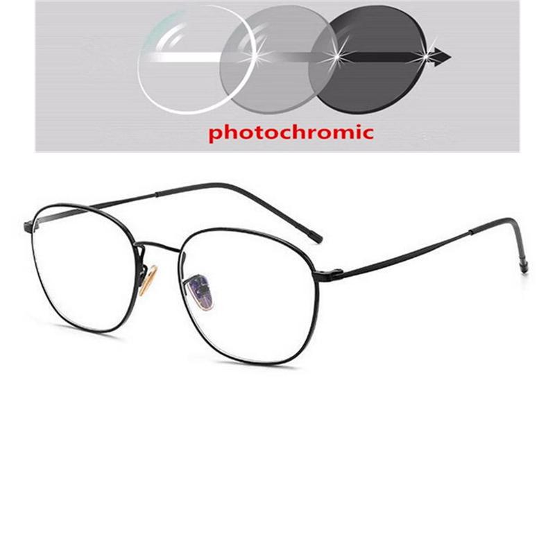 Metal Anti-Blue Light Computer Glasses Women Men 1.56 Aspherical Myopia Lens Prescription Eyeglasses 0 -0.5 -0.75 -1.0 To -6.0