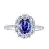 Novo Anel de Prata Esterlina 925 com Pedra Azul para Mulheres Joia de Casamento Charme de Noivado Festa Moda Anel de Alta Qualidade