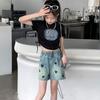 Summer Girls' Denim Shorts Loose Summer Pants Versatile Jean Children's Shorts Thin Shorts