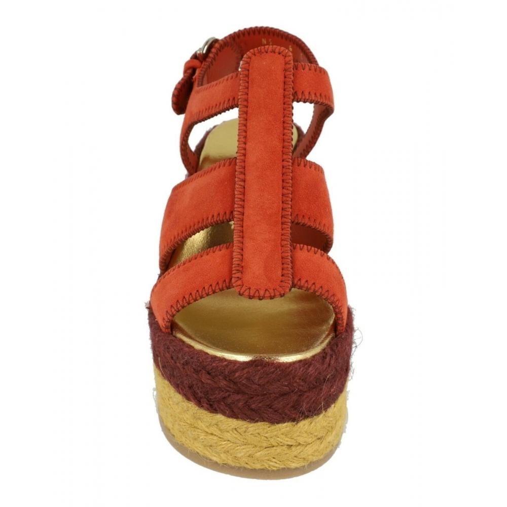 Ferragamo Renee Wedge Espadrillas Red