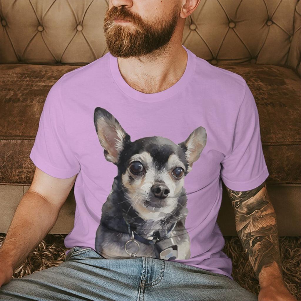 Fun Vintage Chihuahua Unisex Unisex Tshirt Fashion Cartoon Dog Lovers Gifts Male Short Sleeve Tshirts