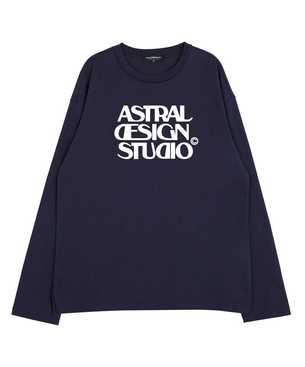 Astral Projection Astral Design Studio Round Neck 13-Count Cotton Long Sleeve T-Shirt_Navy L