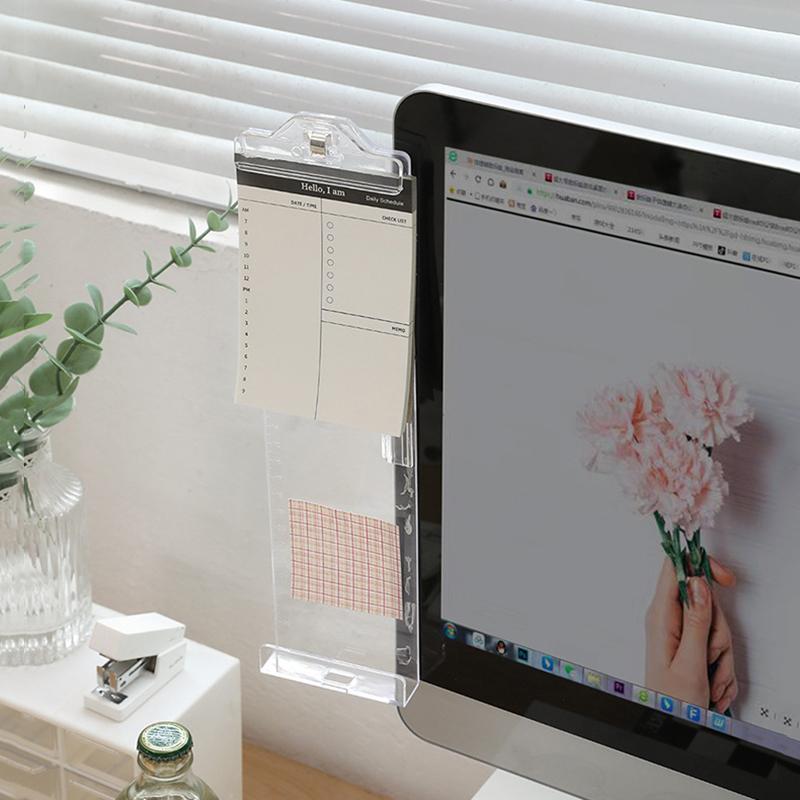 Monitor Haftnotiz-Organizer Haftnotizhalter für Schreibtisch Monitor Desktop Buchständer Gratfreies Organisationsboard für Unternehmen