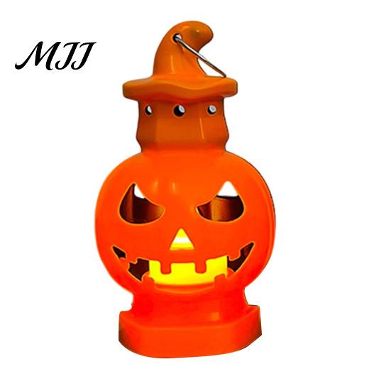 Halloween Pumpkin Lantern Castle Lantern, Handheld Glowing Jack O Warm White LED for Kids, Spooky Party Decoration Prop, Night Light Toy Portable Hand