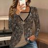 Tops for Women  Floral Print Long Sleeve Fake Two‑Piece Top Fall Casual Slim Pullover Women's Long Sleeve Top
