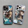 Vintage Oil Painting House Phone Case For iPhone 16 15 14 Pro Max 11 13 12 Pro MAX 7 8 Plus XR X Flower Courtyard Silicone Cover