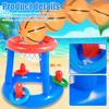 Children's Inflatable Basketball Hoop Swimming Pool Water Floating Objects Throwing Ring Basketball Hoop Toys Set for Swimming