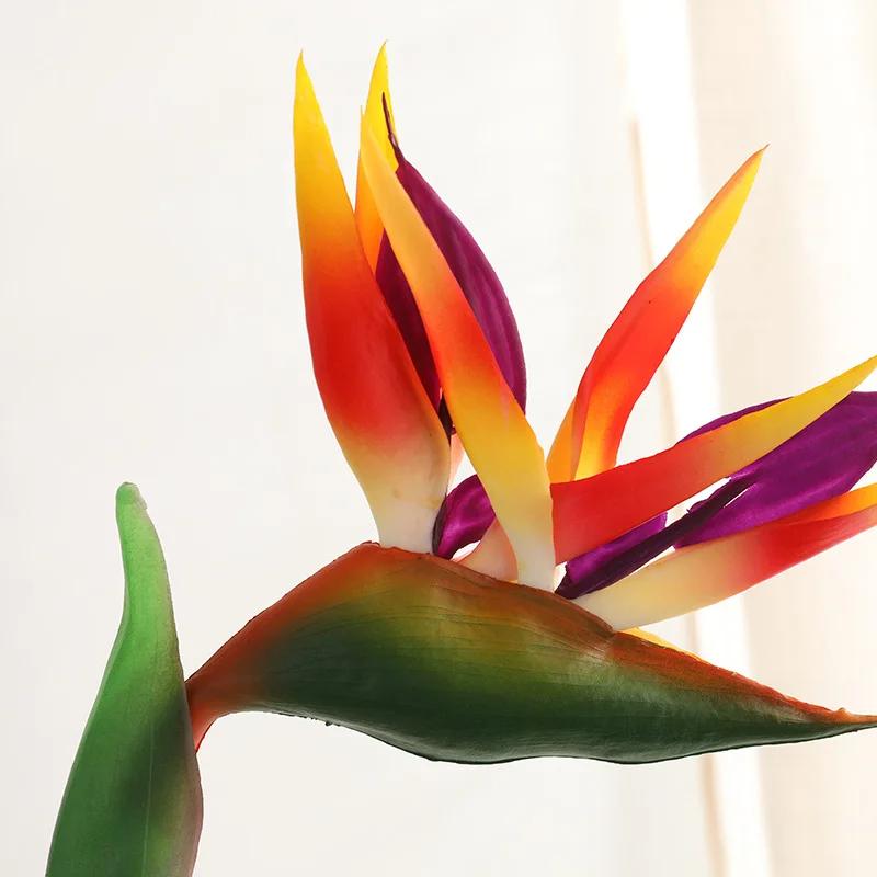 1PC Artificial Strelitzia Fake Flower Bird of Paradise 80cm Simulation Plant for Floral Arrangement Art Holiday Home Party Decor