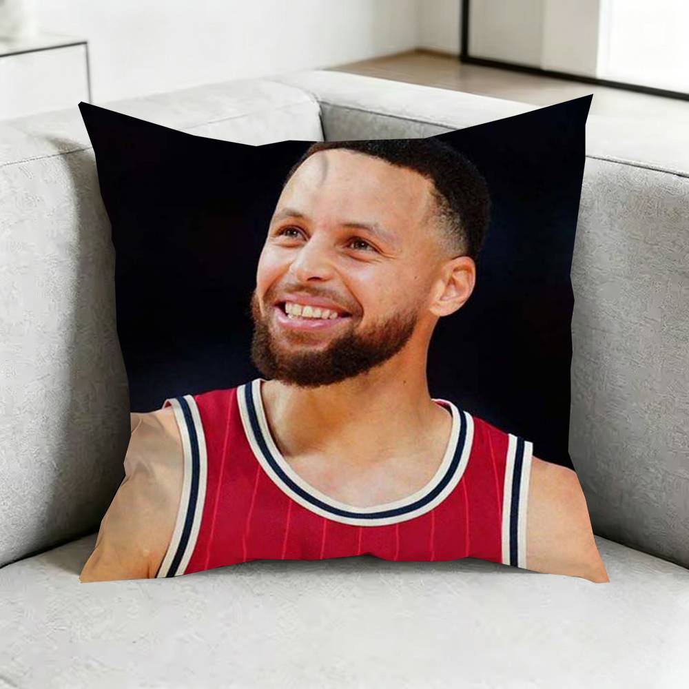 Steph C-Curry Basketball P-Player Square Double-Sided printed Pillow Case Bedroom Bedside Pillow Sofa Cushion Cover Gift