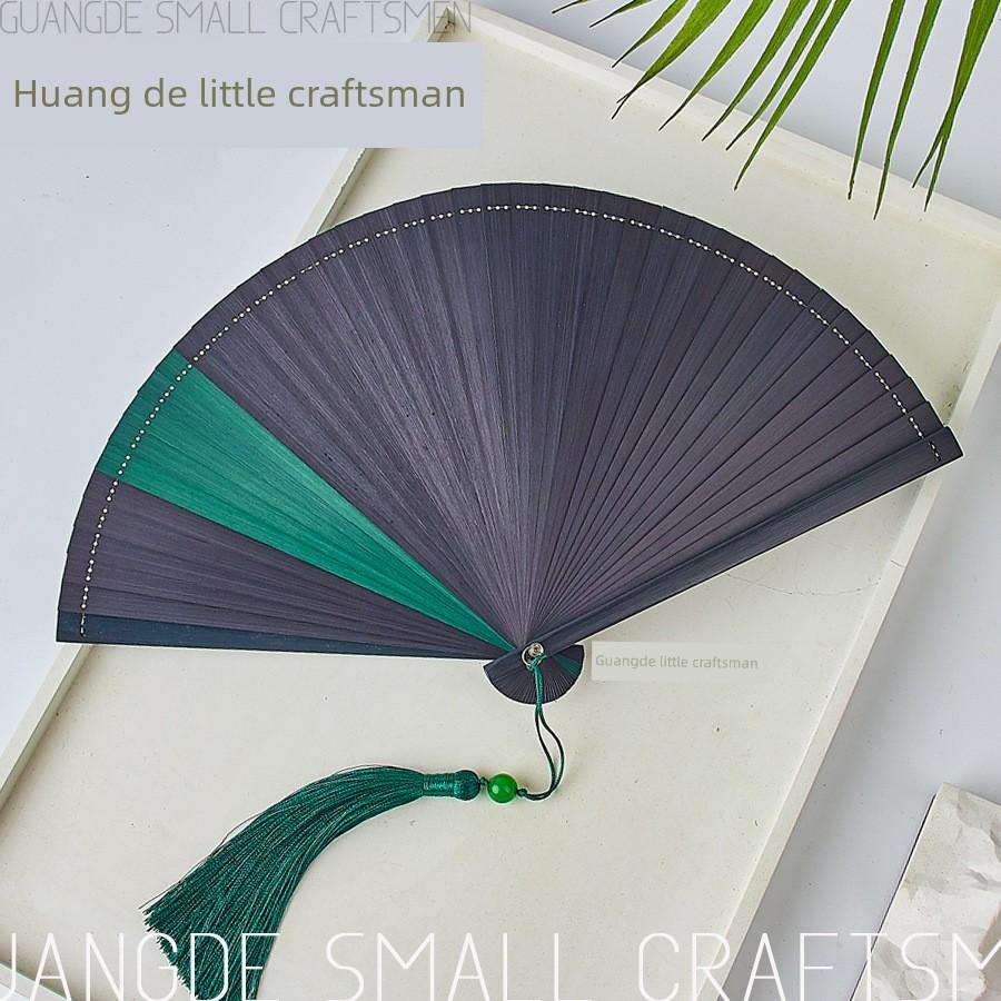 All-Bamboo Folding Fan, New Chinese Style, Mini Fan, Traditional Style, Small Folding Fan for Cheongsam, Retro Portable Folding Fan for Women