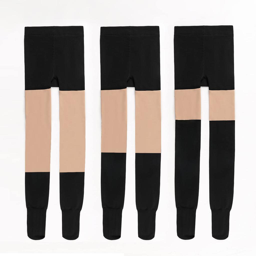 Faux Tights with Fleece School Stylish Heat Tights for Commuting and School 300g Fleece Lining for Temperatures from To [YHT] Knee-High Lining,