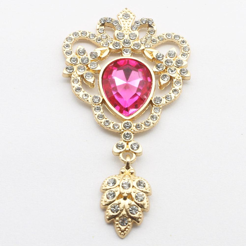LKERAN 5 Pieces of 35 * 69MM Creative Crown Alloy Pendant, Wedding, Hair Accessories, DIY Brooch, Clothing Accessories