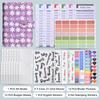 A6 Kreativer Schneeflocken-Macaron PU-Leder-Ordner & Notizbuch
