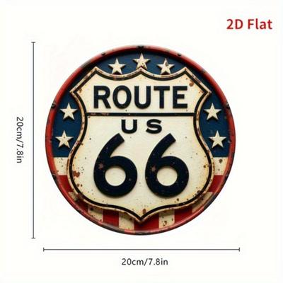 2D Flat Hanging Metal Decoration, Hand-Painted Wall Sign