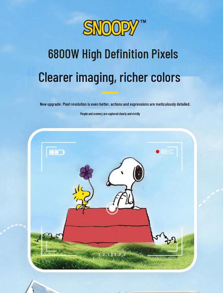 SNOOPY Retro Campus Student HD Selfie Flip Screen Mirrorless CCD Camera