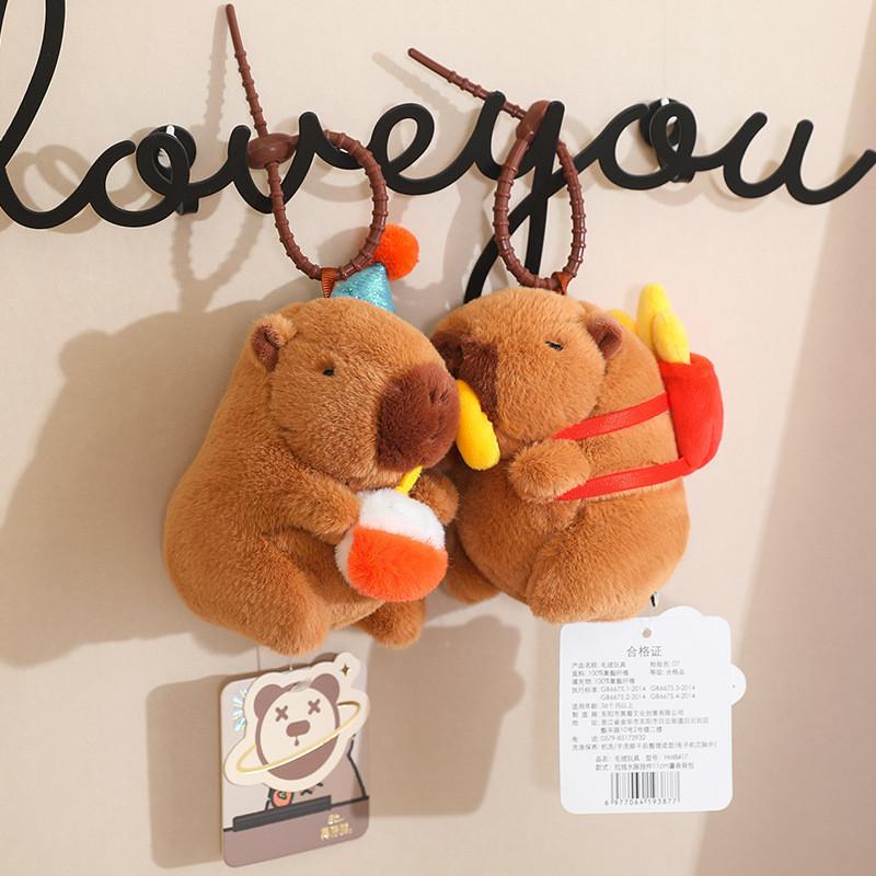 Capybara Toy Plush Cartoon Cute Stuffed Doll Room Decoration Kid Holiday Gift